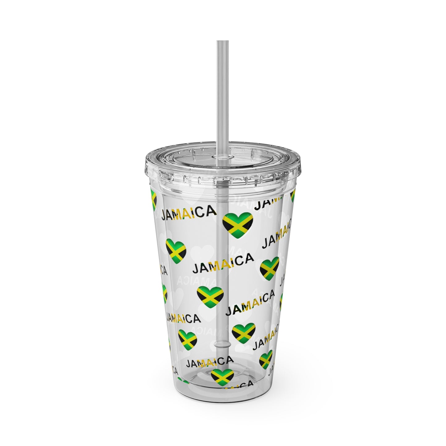 Queen of Hearts Jamaican Flag Tumbler