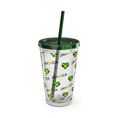 Queen of Hearts Jamaican Flag Tumbler