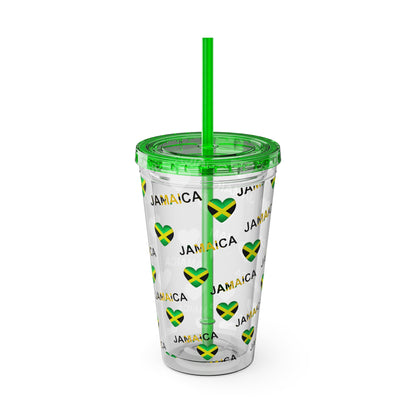 Queen of Hearts Jamaican Flag Tumbler