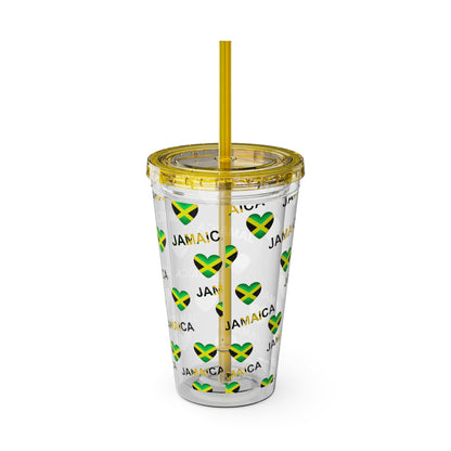 Queen of Hearts Jamaican Flag Tumbler