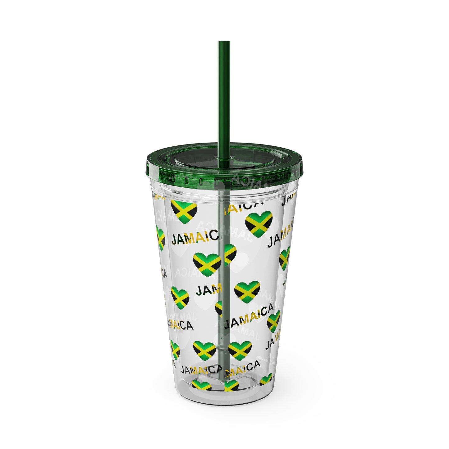 Queen of Hearts Jamaican Flag Tumbler