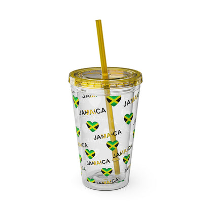 Queen of Hearts Jamaican Flag Tumbler