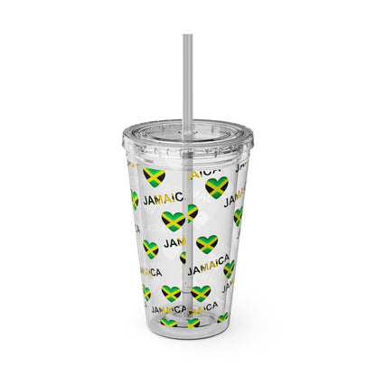 Queen of Hearts Jamaican Flag Tumbler