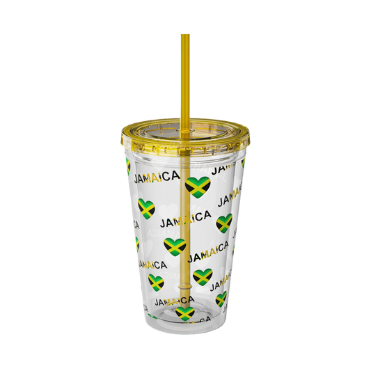 Queen of Hearts Jamaican Flag Tumbler