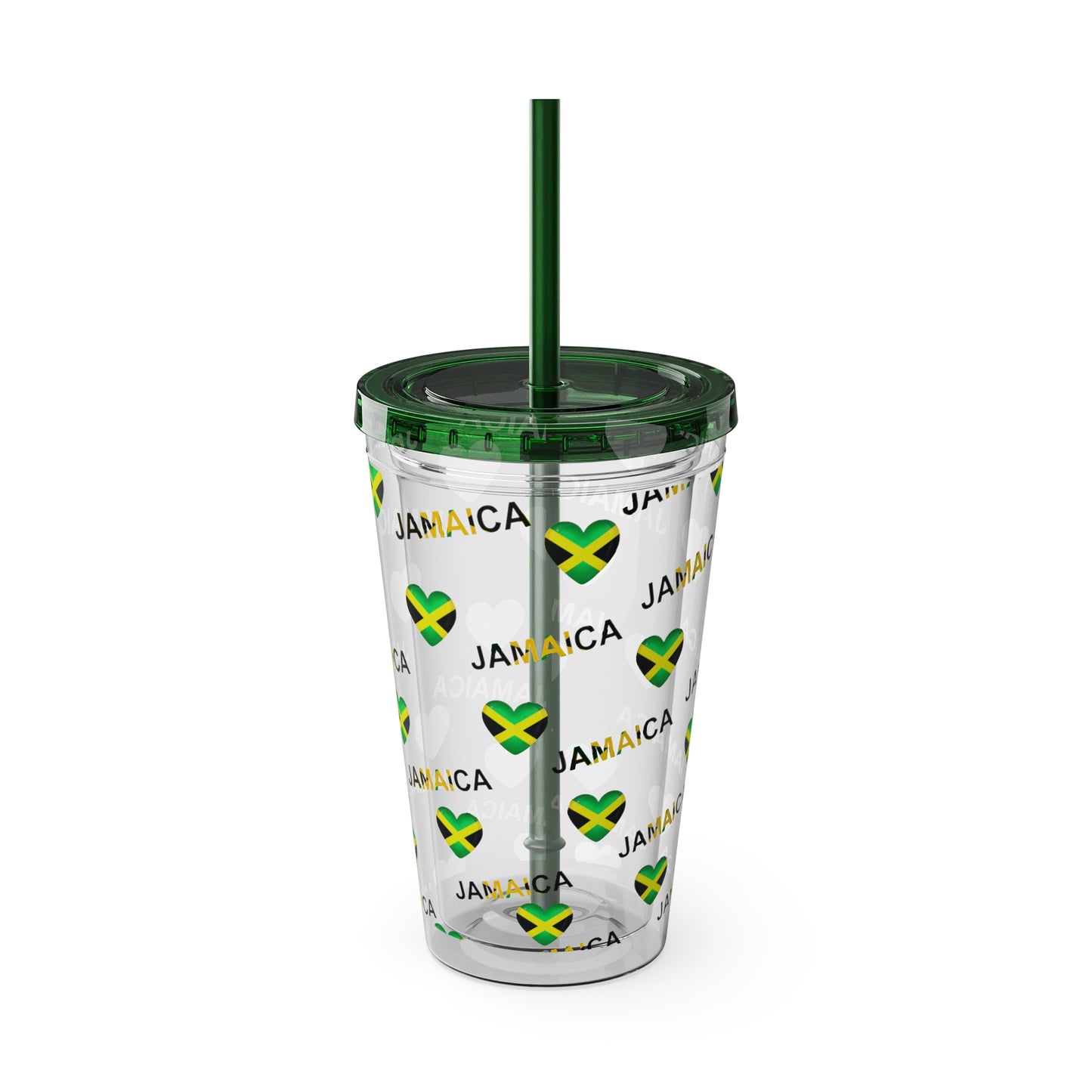 Queen of Hearts Jamaican Flag Tumbler