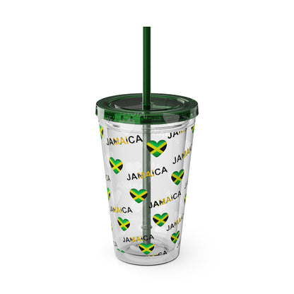 Queen of Hearts Jamaican Flag Tumbler