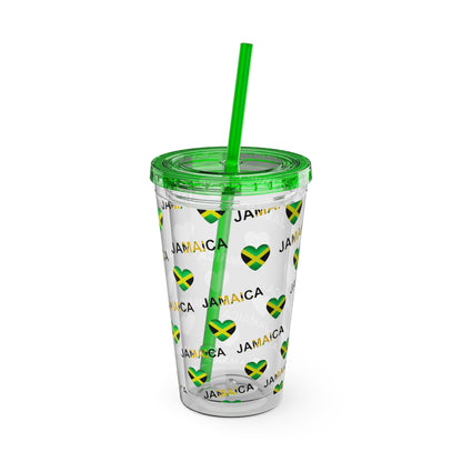 Queen of Hearts Jamaican Flag Tumbler