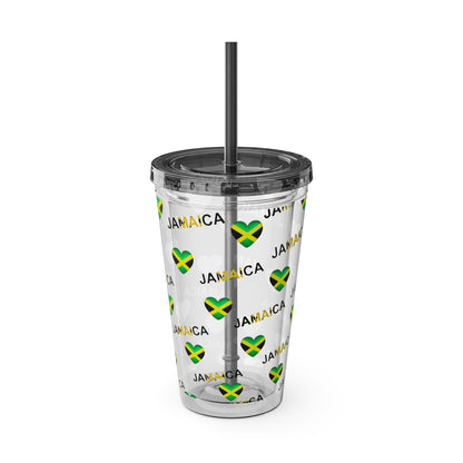 Queen of Hearts Jamaican Flag Tumbler