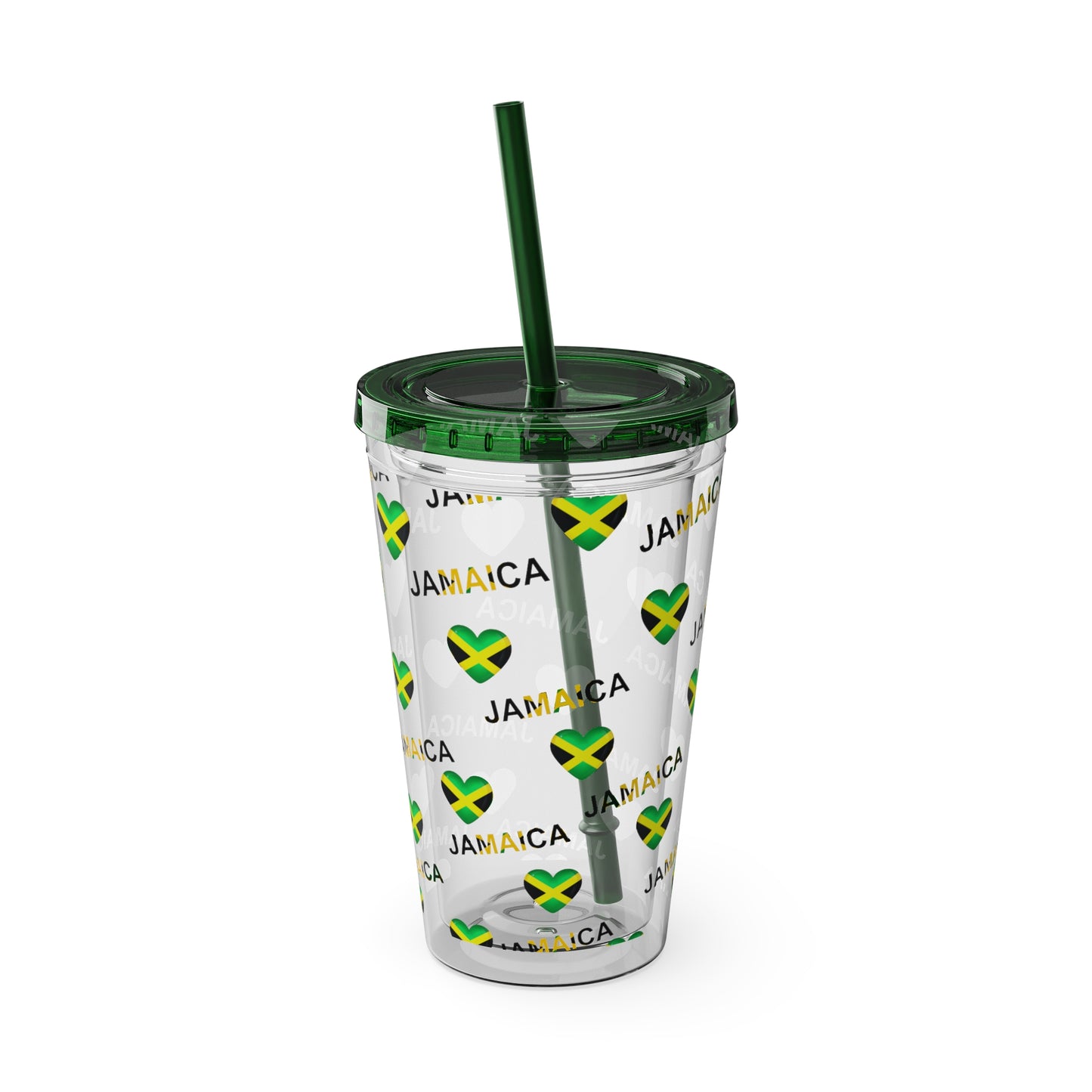 Queen of Hearts Jamaican Flag Tumbler