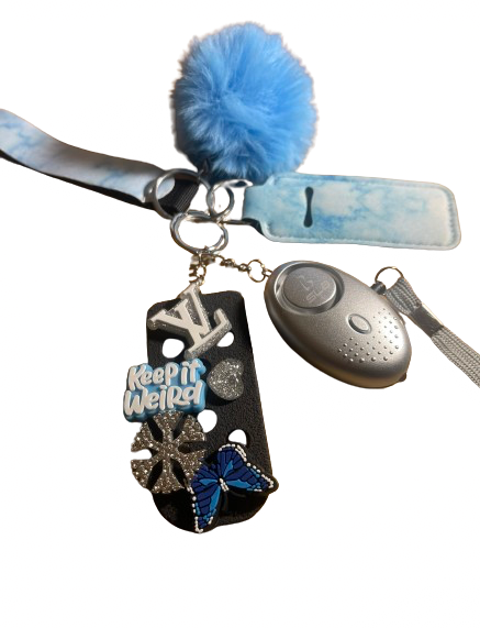 Blue Jibbitz Keychain