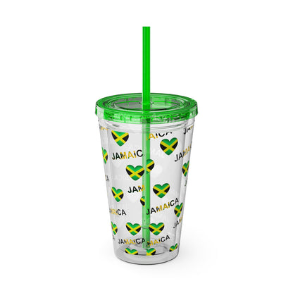 Queen of Hearts Jamaican Flag Tumbler