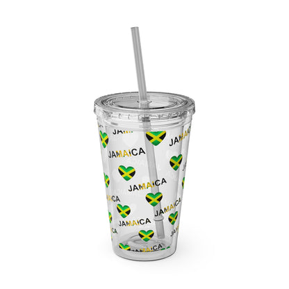 Queen of Hearts Jamaican Flag Tumbler