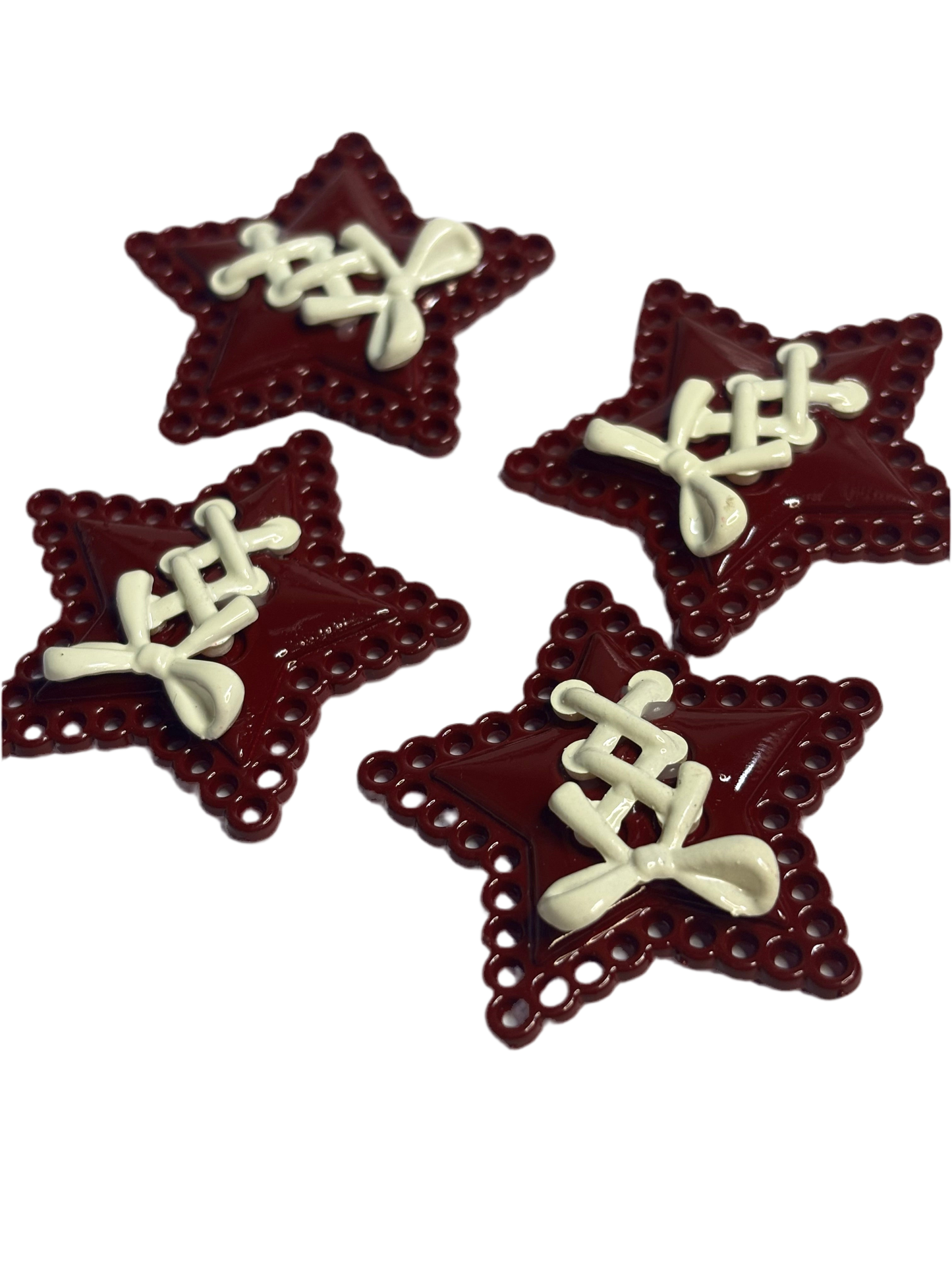 Burgundy Lace Star Bows