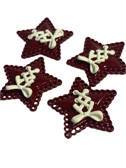 Burgundy Lace Star Bows