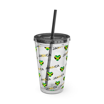 Queen of Hearts Jamaican Flag Tumbler