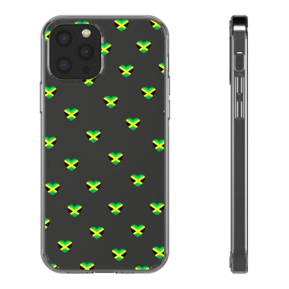 Jamaican Queen of Hearts Clear Phone Case