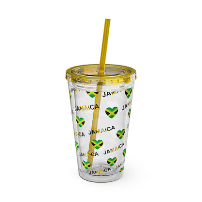 Queen of Hearts Jamaican Flag Tumbler