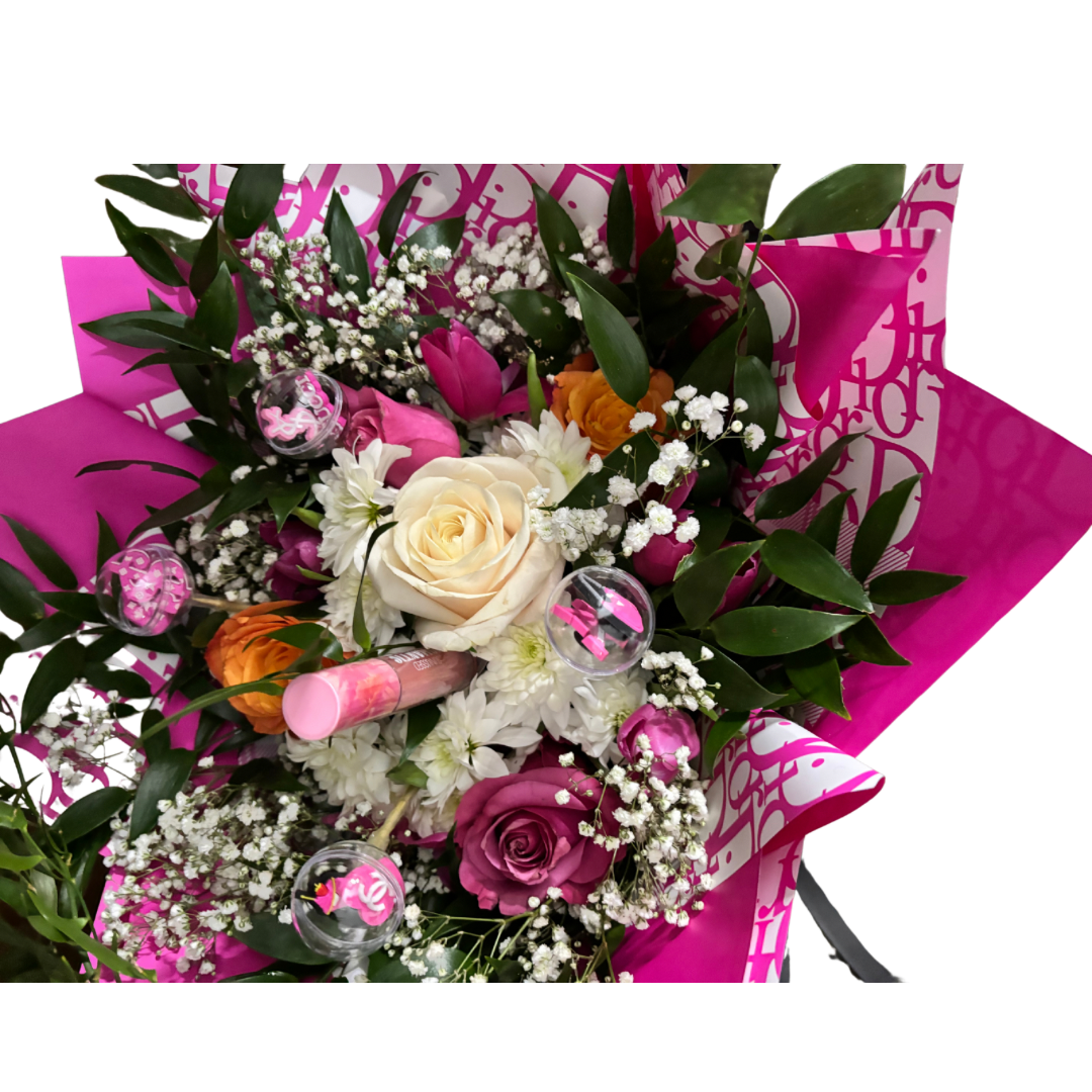 Divine Fushia Croc Charm Bouquet