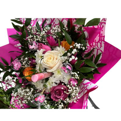 Divine Fushia Croc Charm Bouquet