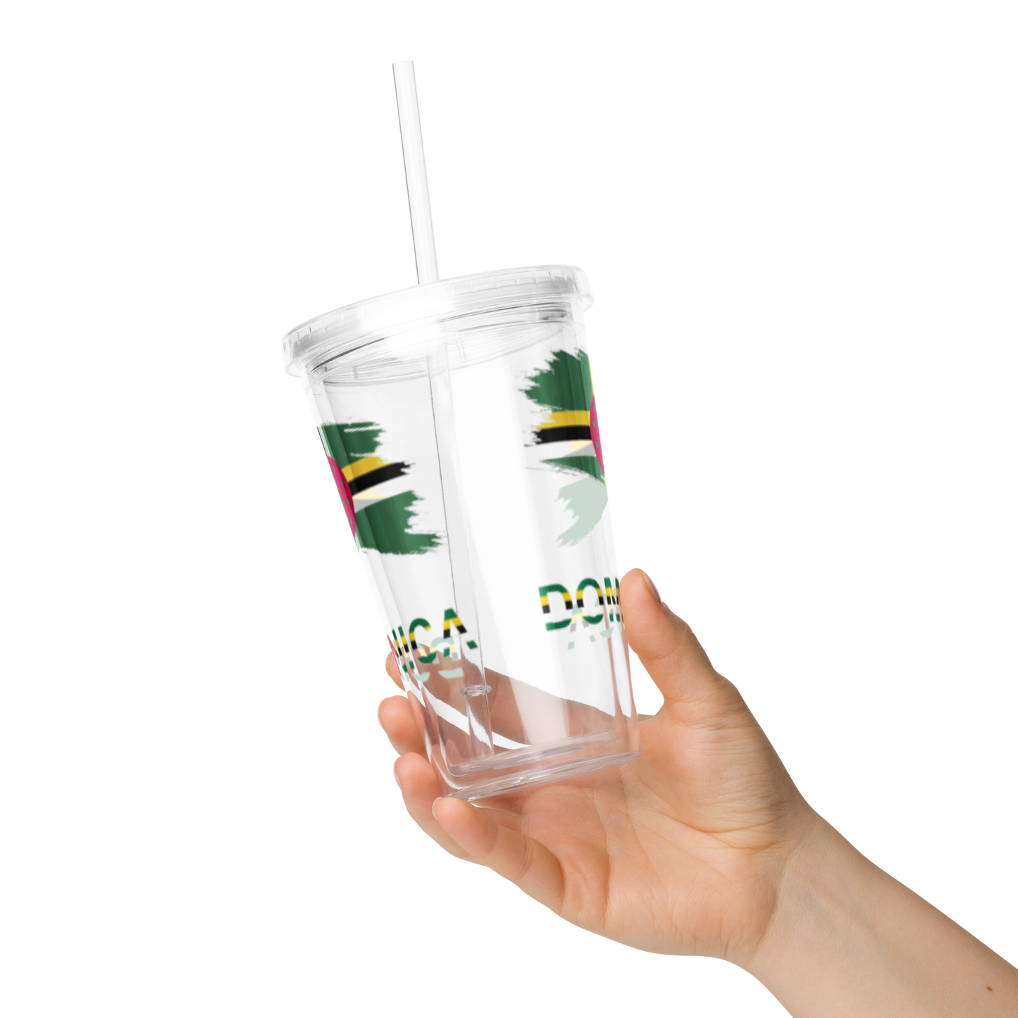 Dominica Flag Clear Tumbler