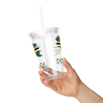 Dominica Flag Clear Tumbler