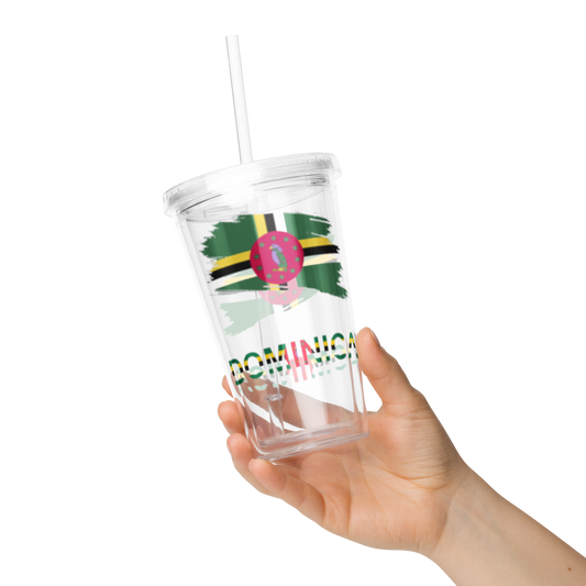 Dominica Flag Clear Tumbler